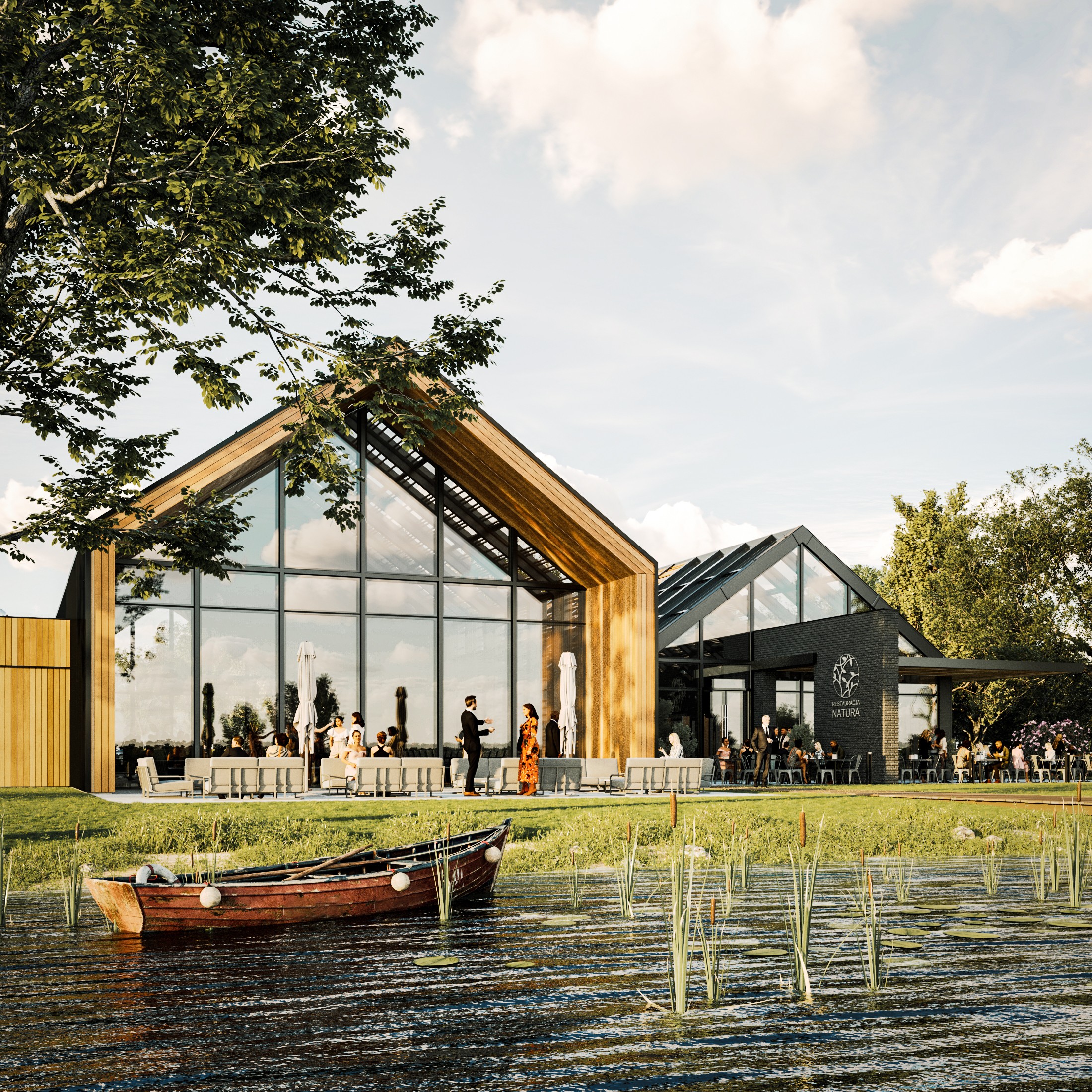 architekt krotowski Kompleks restauracyjno-bankietowy nad Jeziorskiem